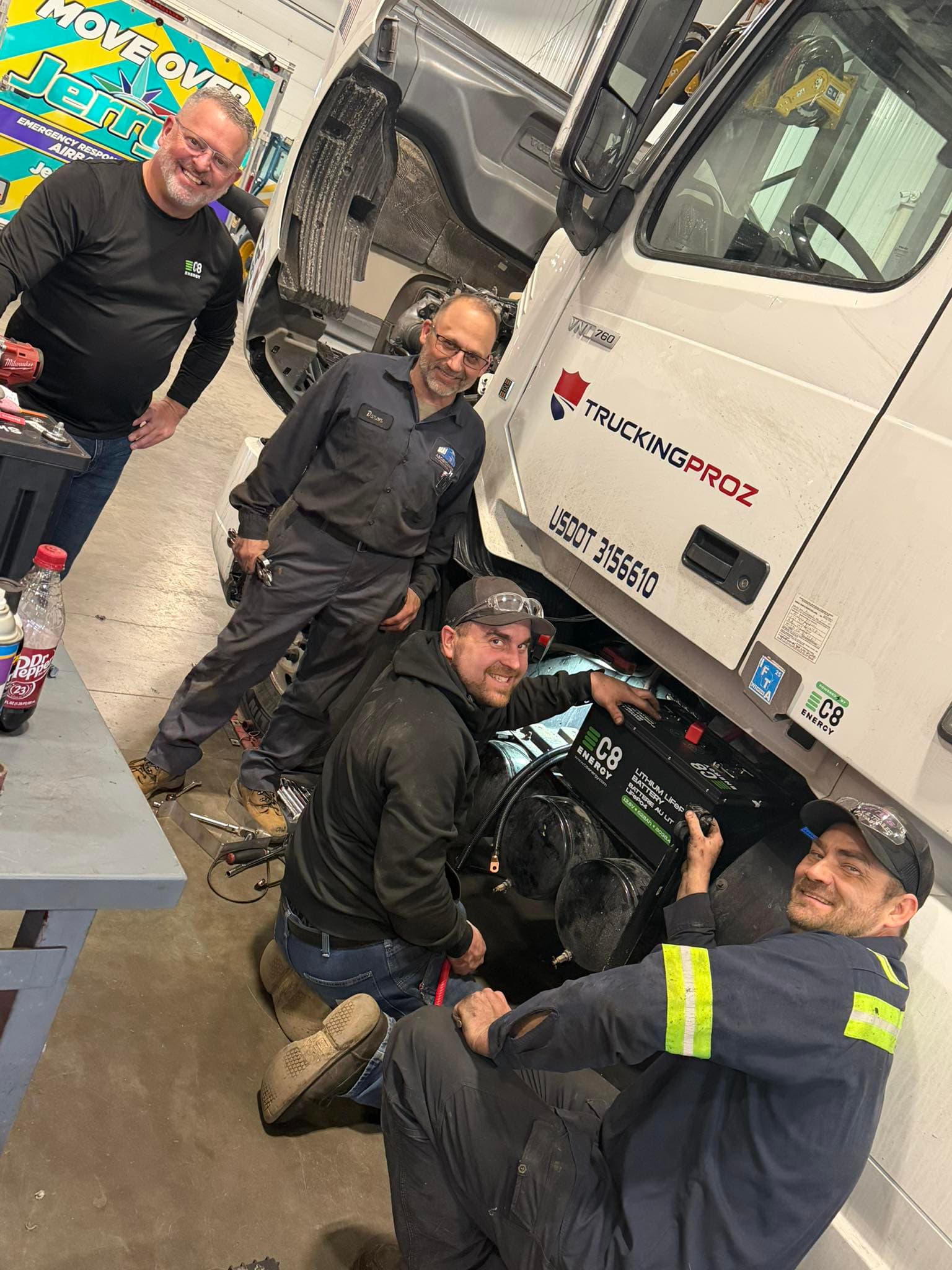 Semi truck serviced by Jerry's Truck & Trailer Repair